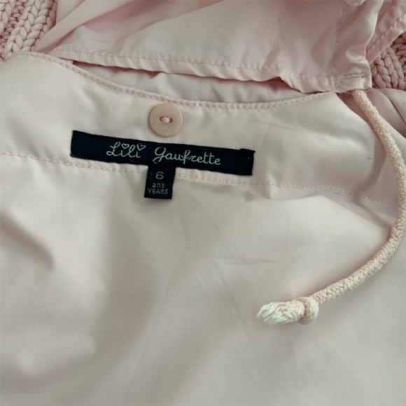 Lili GAUFRETTE WINTER LONG COAT WITH ZIPPER AND HIDDEN NYLON HOOD SZ: 6 - Picture 5 of 5